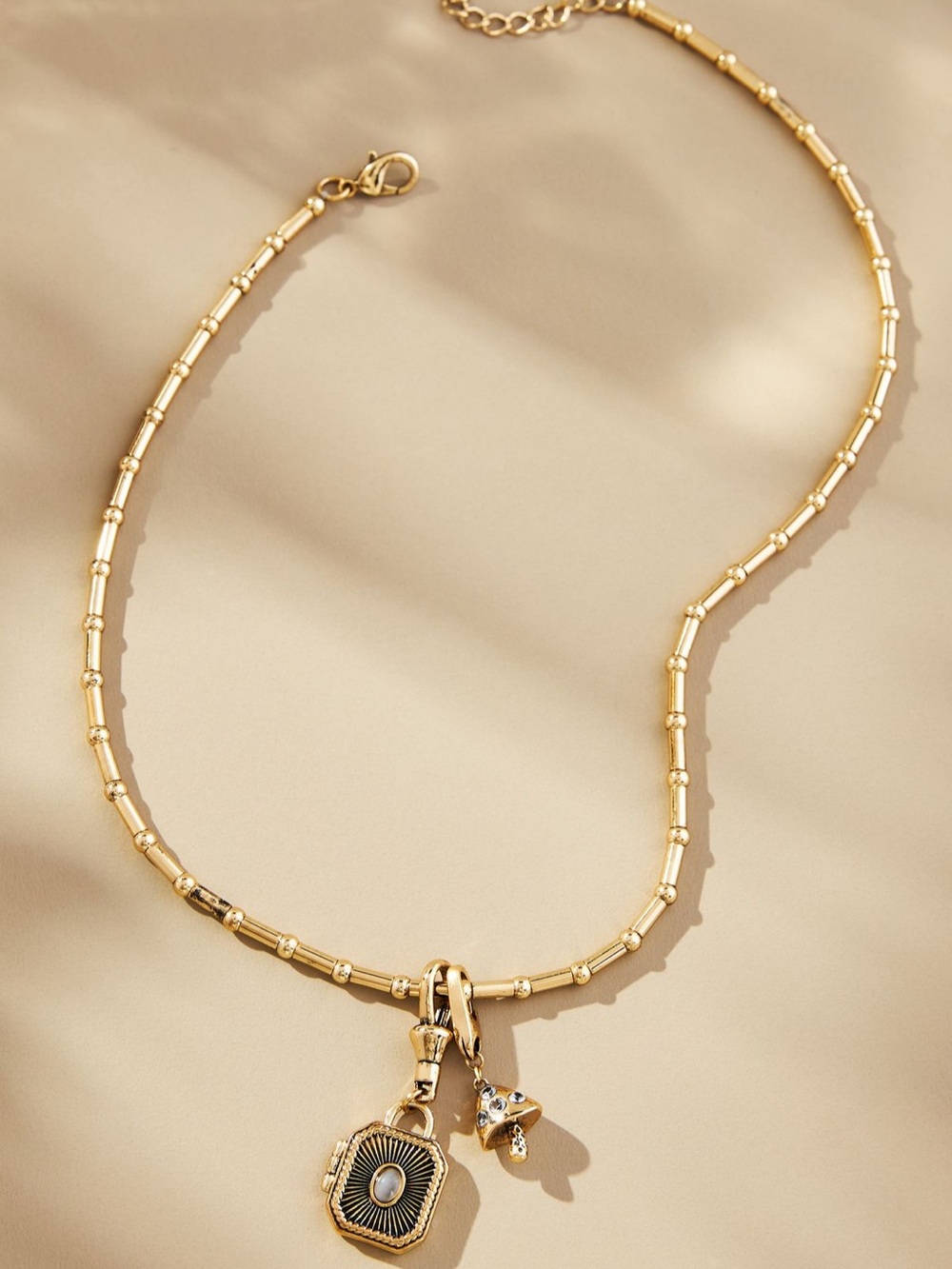 NWT Anthropologie Mushroom Pendant Necklace